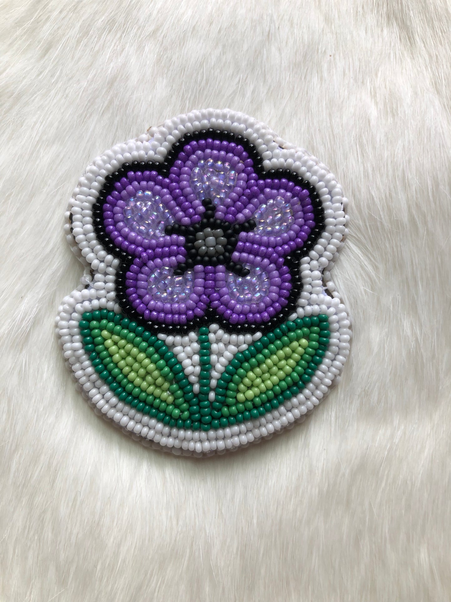 Purple Flower Earrings