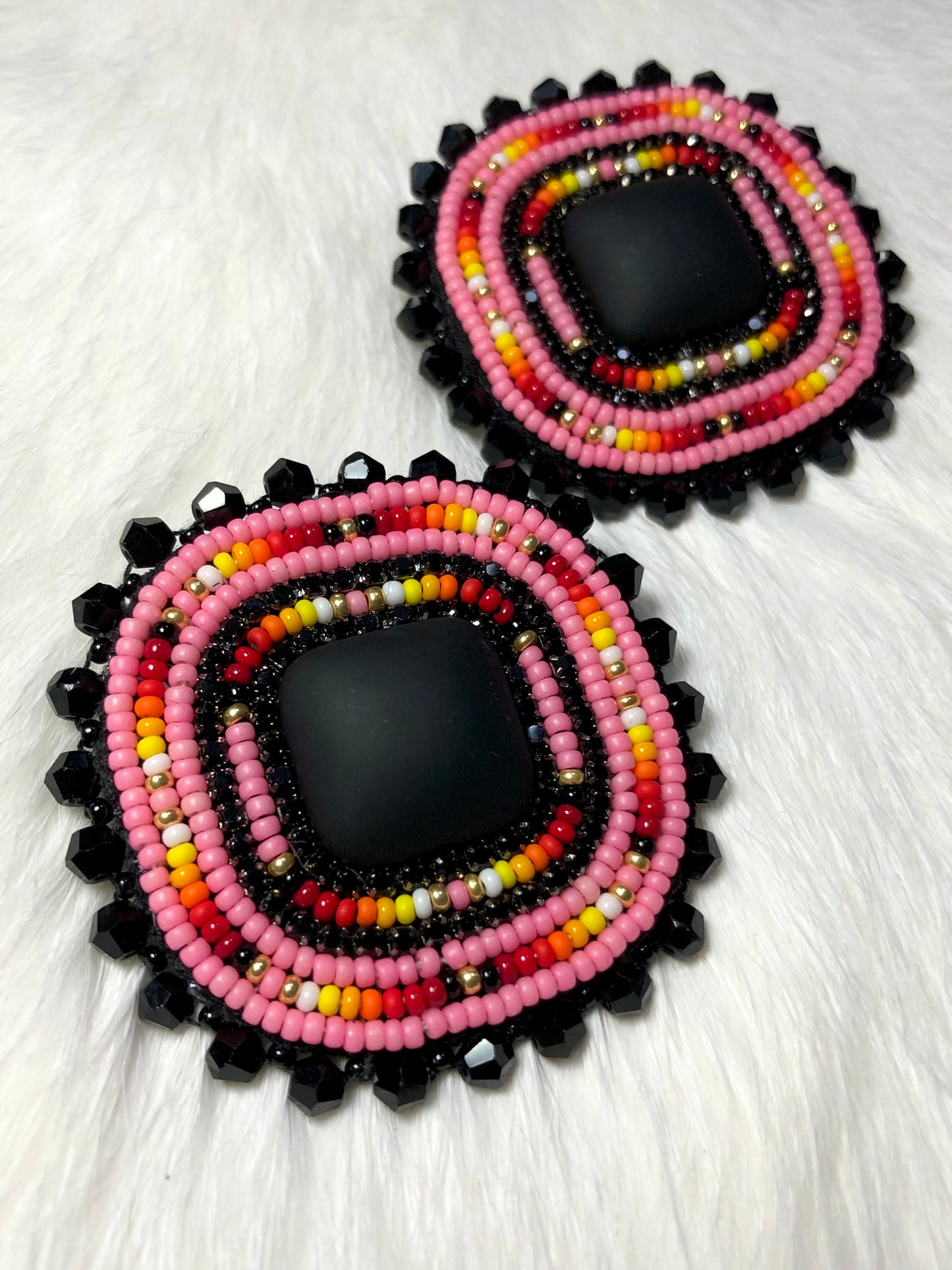 Pink Fire Earrings