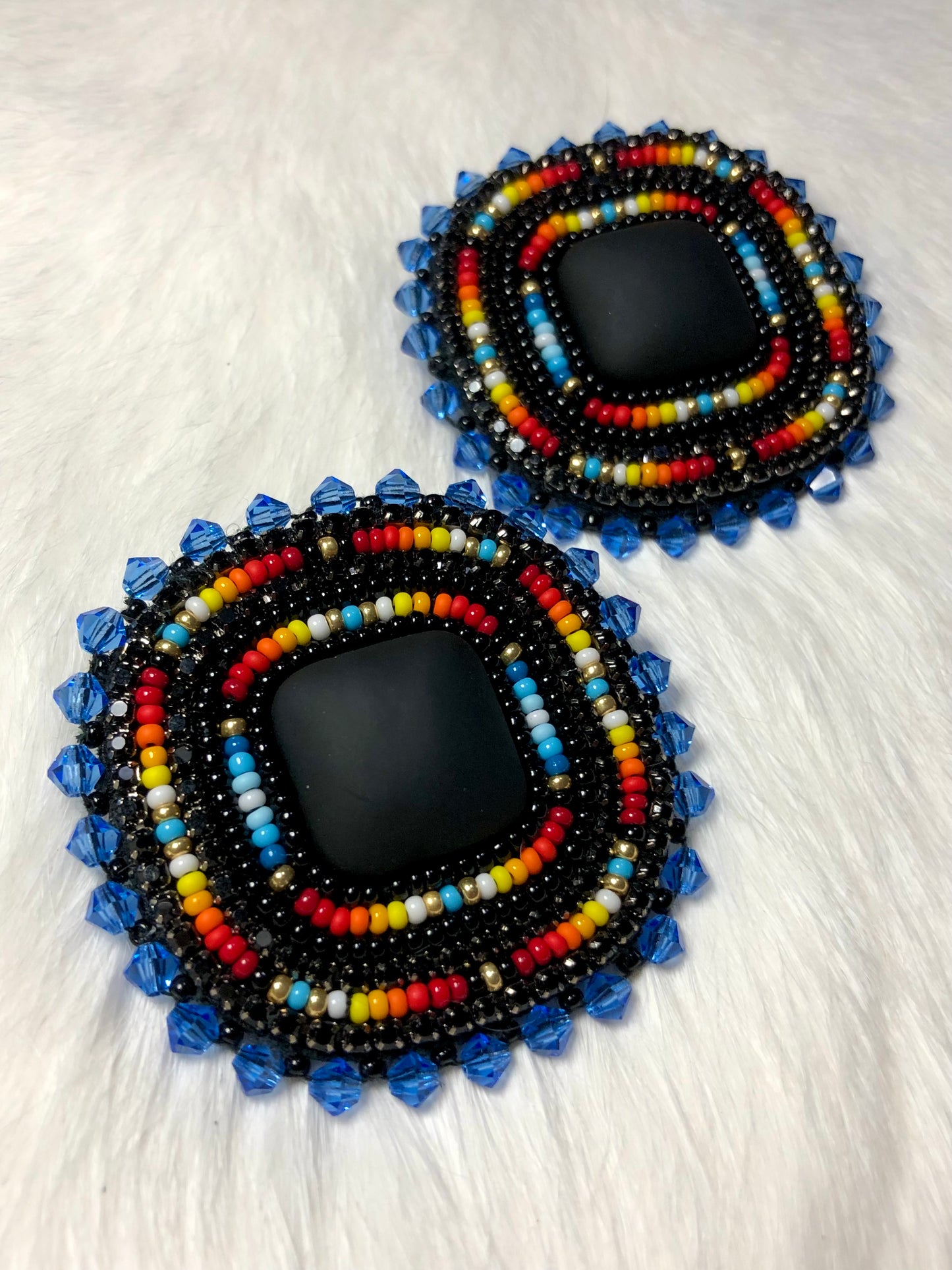 Blue Fire Earrings
