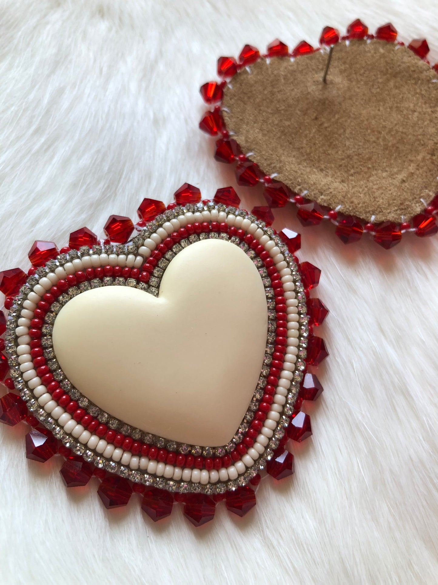 Red and Beige Hearts