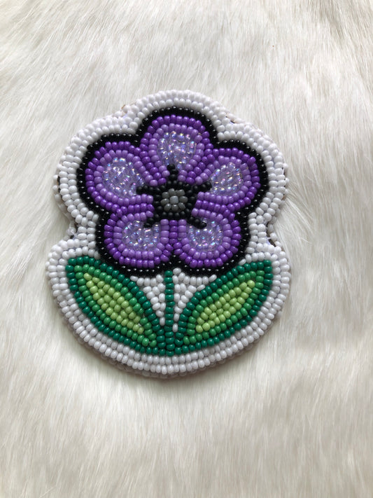 Purple Flower Earrings