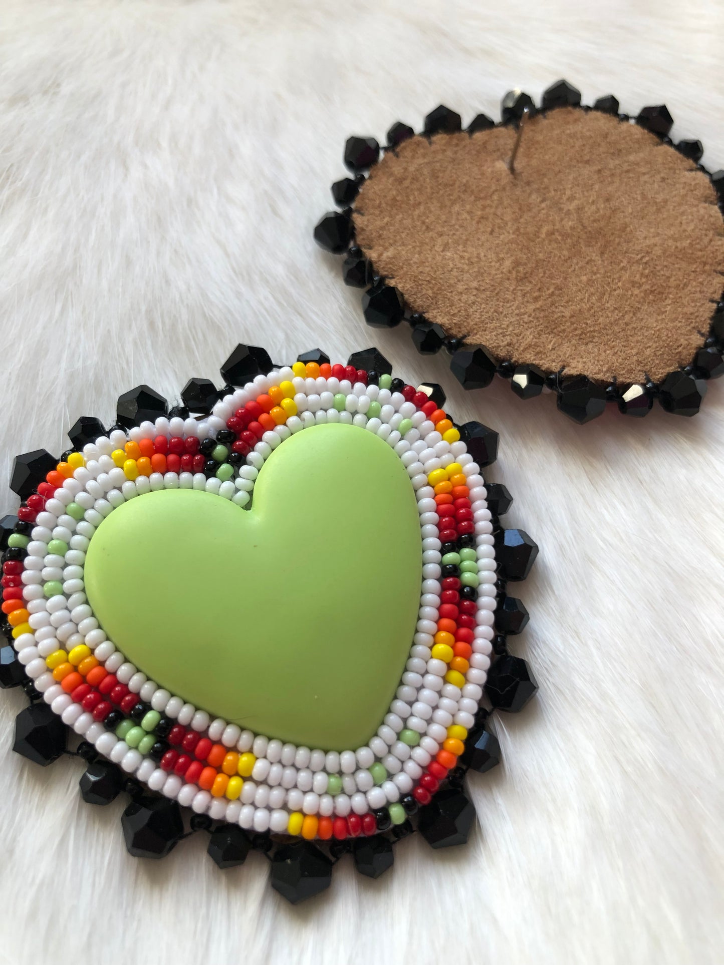 Green and black hearts