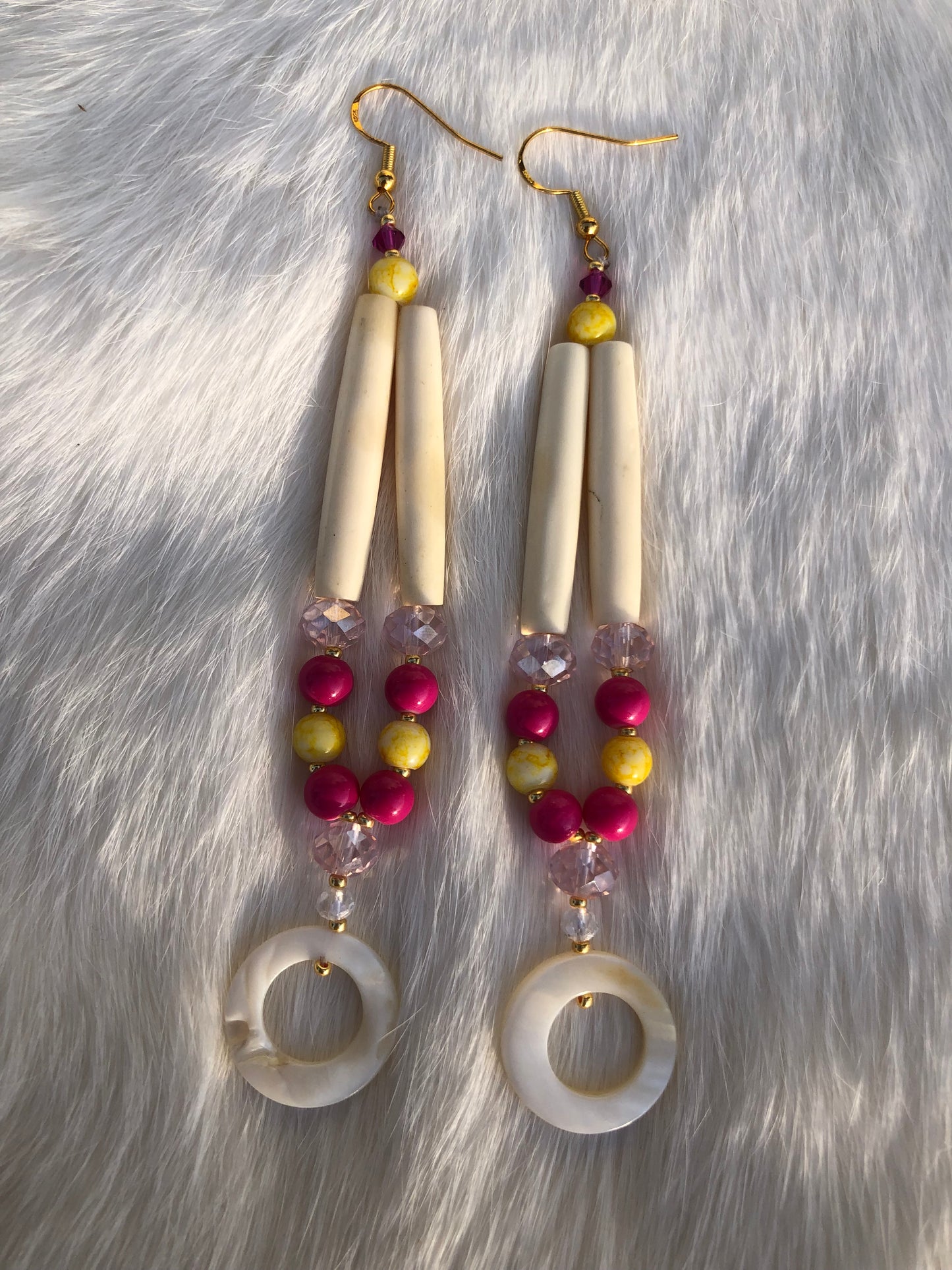 Pink and Yellow Dangles