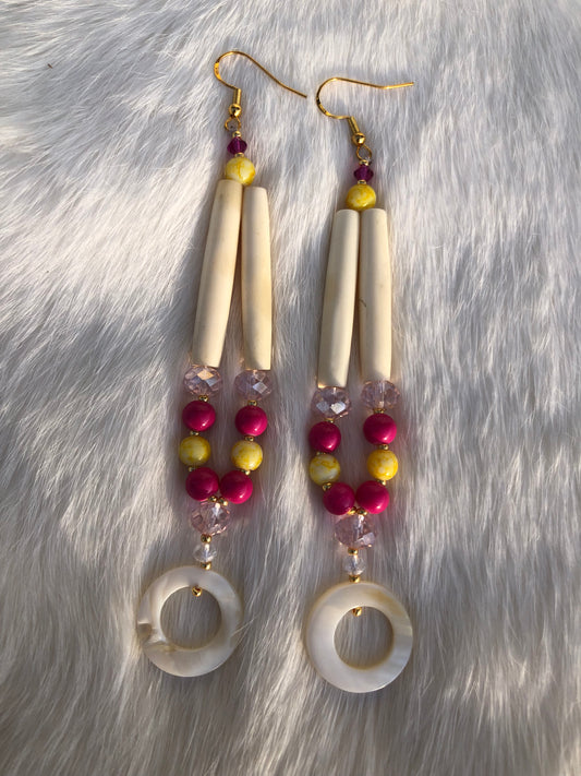 Pink and Yellow Dangles