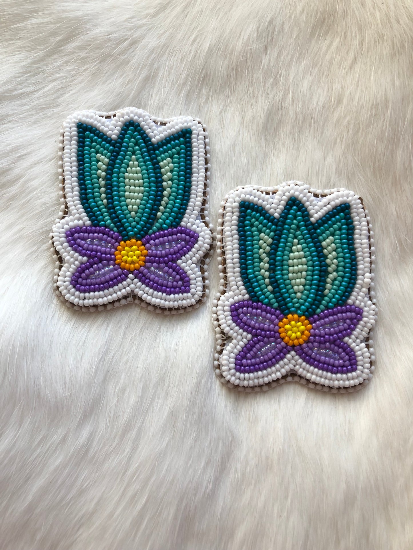 Turquoise and Purple Flowers