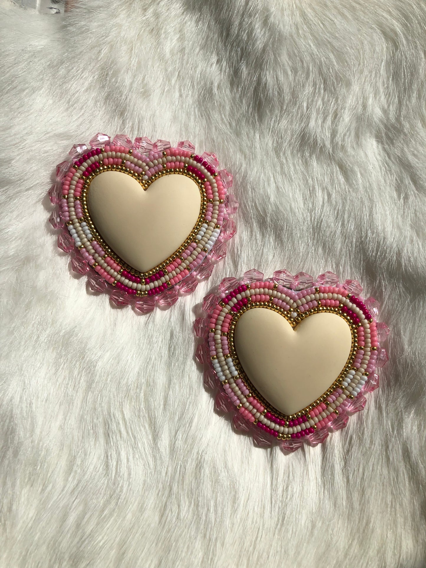 Pink Heart Earrings