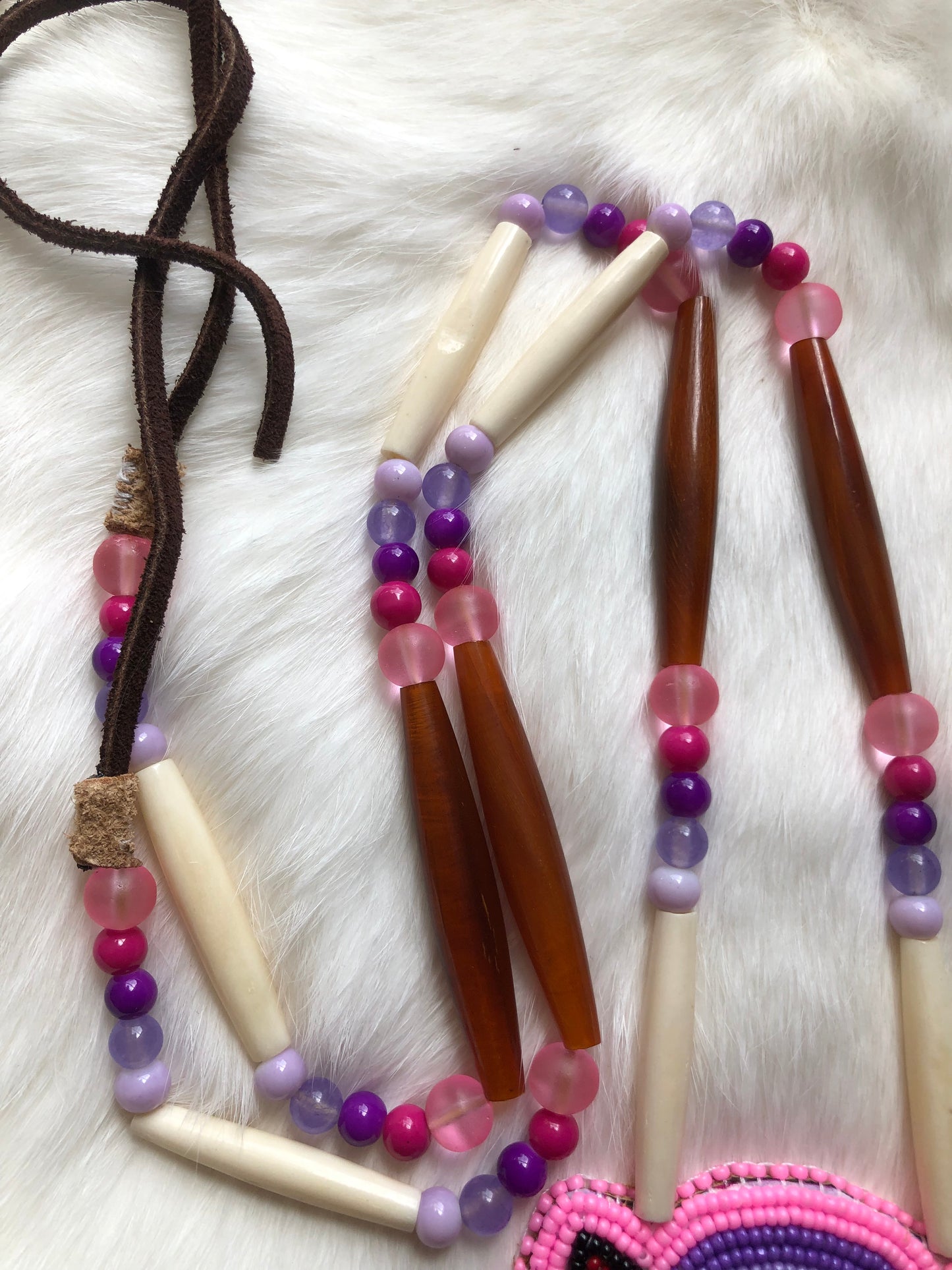 Hot Pink Flower Necklace